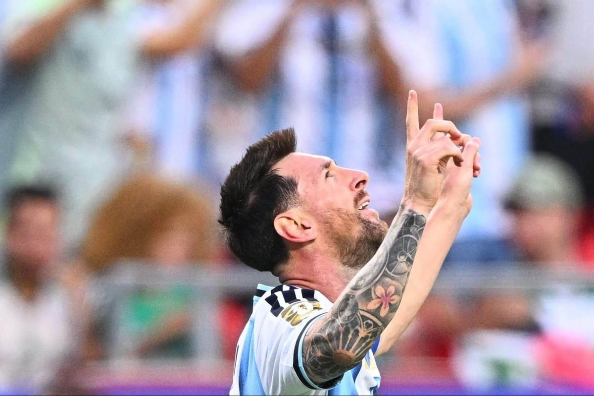 hat-trick Lionel Messi dalam pertandingan Argentina vs Aljazair
