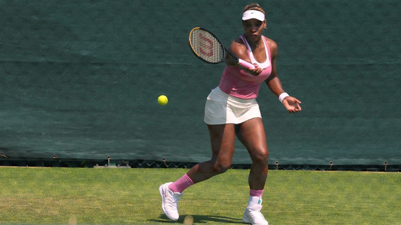 Serena Williams saat berlaga di Wimbledon 2023